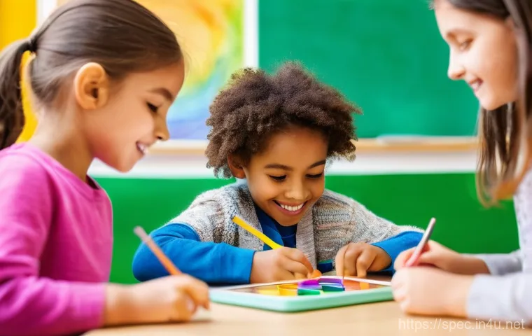 특수교육과 차별화 지도 - "A Sparkling Kaleidoscope of Learning"**
    A vibrant, diverse group of children, aged 6-10, engage...