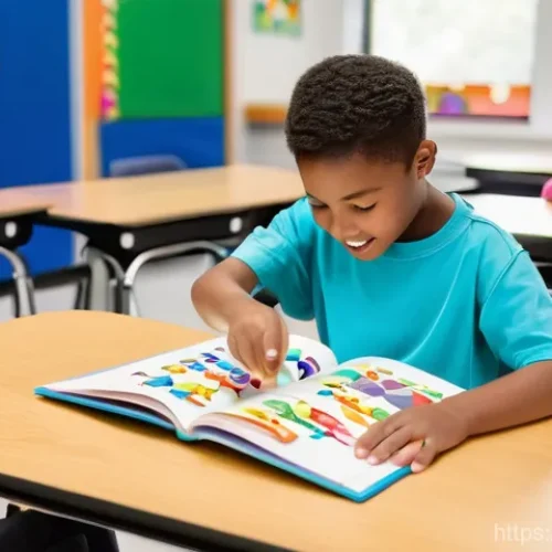 특수교육과 유니버설 디자인 - **Image Prompt 1: Inclusive Learning Environment**
    A bright, modern elementary school classroom ...