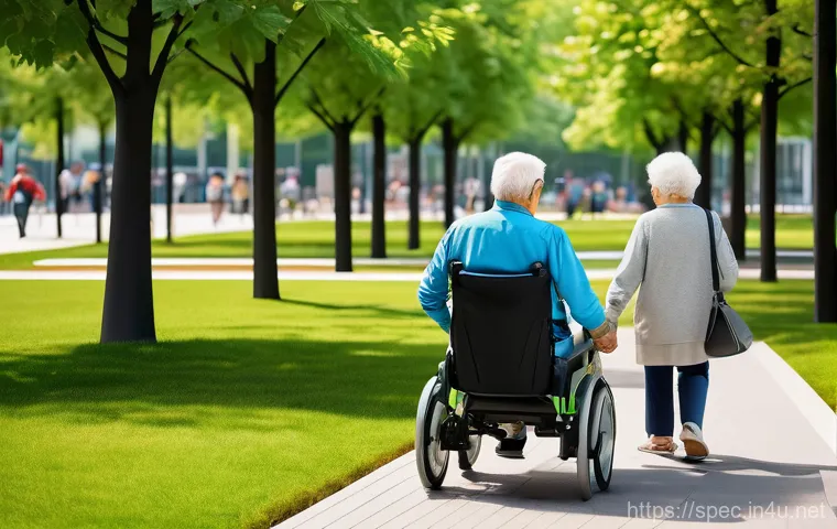 특수교육과 유니버설 디자인 - **Image Prompt 2: Seamless Digital Interaction**
    A dignified elderly person with a thoughtful ex...